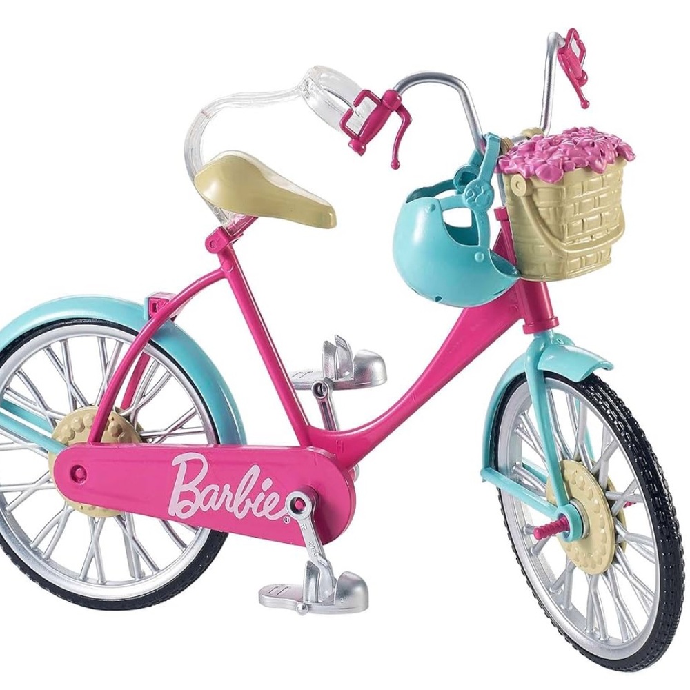 Barbie Pink and Blue Toy Bicycle( not Flowers)